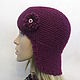 Knitted hat in wine color. Caps. Cozy corner (nadejdamoshkina). My Livemaster. Фото №5