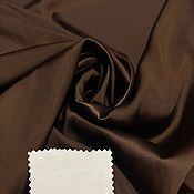 Материалы для творчества handmade. Livemaster - original item Fabric: Satin brown chocolate silk. Handmade.