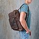 Кожаный Рюкзак Urban Dark Brown. Мужской рюкзак. Manticastore. Ярмарка Мастеров.  Фото №11