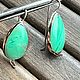 Серьги с я Хризопразом в мельхиоре. Серьги классические. Jeweller -Danil. Ярмарка Мастеров.  Фото №4