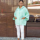 Linen parka with embroidery Menthol color. Parkas jacket. NATALINI. My Livemaster. Фото №12