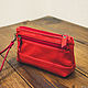 Red leather cosmetic bag, Beauticians, Volzhsky,  Фото №1
