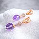 Серьги с кварцем, позолота. Серьги классические. Gems secret. Ярмарка Мастеров.  Фото №5