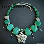 Украшения handmade. Livemaster - original item Necklace. agates jade. Handmade.