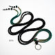 Thin belt rope made of beads with malachite and agate black green. Belt. gershman. My Livemaster. Фото №4