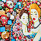 Pintura brillante mosaico Mamá y bebé / mamá bebé (Klimt madre e hijo). Pictures. Irina Bast. Artist with cat (irina-bast). Ярмарка Мастеров.  Фото №5