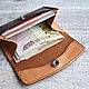 Small Brown Leather Wallet. Wallets. Finist (tisneniekozhi). My Livemaster. Фото №6