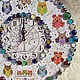 The big clock 'Owl' 40 cm. Watch. Workshop handmade gifts Eleniele. Online shopping on My Livemaster.  Фото №2