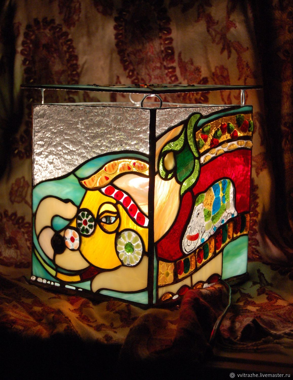 Витражный светильник " Индийский слон" – заказать на Ярмарке Мастеров ...