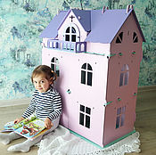 Куклы и игрушки handmade. Livemaster - original item Кукольный дом для Барби  "Лена" лиловый. Handmade.