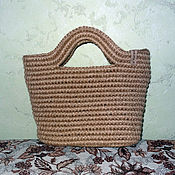 Сумки и аксессуары handmade. Livemaster - original item Jute bag with handles. Handmade.