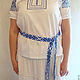 Women's woven belt 'Makosh' 1,7 meters. Belts and ribbons. KubanLad. Online shopping on My Livemaster.  Фото №2