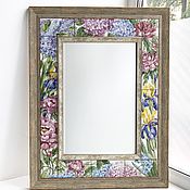 Для дома и интерьера handmade. Livemaster - original item - Painted mirrors-Painted tiles In my garden. Handmade.