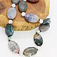 Chalcedony beads 51 cm (moss quartz, chalcedony), Beads2, Gatchina,  Фото №1