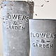 Set concrete vases with surround inscription FLOWERS AND GARDEN. Pots1. Decor concrete Azov Garden. My Livemaster. Фото №5