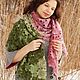 Scarf shawl women crocheted knit shawl purple white shawl. Wraps. Джемпера, шапки, палантины от 'Azhurles'. Online shopping on My Livemaster.  Фото №2