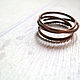 Fantasy ring made of copper wire in the style of wire wrap, Rings, Moscow,  Фото №1