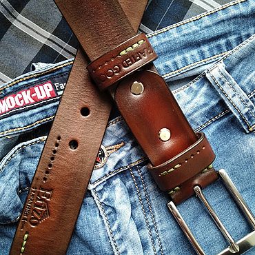 Аксессуары ручной работы. Ярмарка Мастеров - ручная работа 40мм. Leaky belt. Мужской. Под джинсы.. Handmade.
