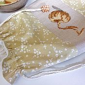 Для дома и интерьера handmade. Livemaster - original item Textile bag hand cross stitch bow. Handmade.