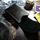 Черный чехол для карт таро "Солнце в серебре". Мешочек. LeatherTarotCase / NeilaCraft. Ярмарка Мастеров.  Фото №6