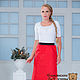 Double-sided polyester skirt with elastic red-yellow. Skirts. Slavyanskie uzory. My Livemaster. Фото №4