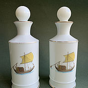 Винтаж handmade. Livemaster - original item Vintage perfume bottle Milk glass early 20th century Perfume. Handmade.
