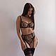 Order White Flora Mesh Underwear Set, Wedding Underwear. La Mia Ragazza. Livemaster. . Underwear sets Фото №3