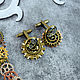 Cufflinks with gears. Cufflinks in the steampunk style. Cuff Links. OrlovaResinJewelry. My Livemaster. Фото №5