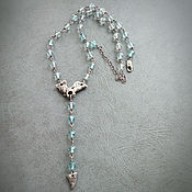 Украшения handmade. Livemaster - original item Silver necklace tie with blue topaz. Handmade.
