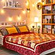 Colcha con bordado de Vals de flores'. Bedspreads. elena-kornienko. Ярмарка Мастеров.  Фото №5