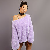 Одежда handmade. Livemaster - original item Lavender fluffy sweater. Handmade.