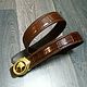 Genuine crocodile leather belt, in brown color!, Straps, St. Petersburg,  Фото №1