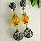 amber. earrings 'gold surrounded by' amber silver. Earrings. Frollena II. Natural Baltic amber. My Livemaster. Фото №5