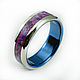 Order Ring made of white gold, blue titanium and sugilite. asgdesign. Livemaster. . Rings Фото №3