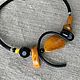 Decoration Svetlana Boiko. Handmade jewellery to buy online. Designer jewelry from rubber. Rubber jewelry. Fashion necklace, stylish jewelry made of natural stones. Chic necklace
