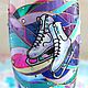 Vase 'Skater'. Painting on glass. Name souvenirs. RomanticArtGlass. My Livemaster. Фото №6