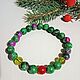 Berry green red spring beads bracelet made of stones. Bead bracelet. BalticAmberJewelryRu Tatyana. My Livemaster. Фото №5