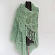 Knitted Mint Shawl, Shawls, Moscow,  Фото №1