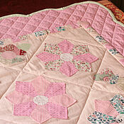 Для дома и интерьера handmade. Livemaster - original item Blanket for children: Plaid Pink garden. Handmade.