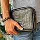 Handy leather crocodile, Man purse, Moscow,  Фото №1