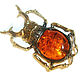 Scarab beetle Brooch amber souvenir talisman amulet gift for the woman mA. Brooches. BalticAmberJewelryRu Tatyana. Online shopping on My Livemaster.  Фото №2