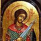 Рукописная икона Святой Виктор, скит Св. Анны, Афон, Греция, Иконы, Москва,  Фото №1