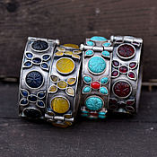 Украшения handmade. Livemaster - original item Bracelet Set: 3 retro cuff bracelets set. Handmade.