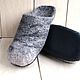Order Felted slippers Gray cat with leather soles. warm corner (teply-ugolok). Livemaster. . Slippers Фото №3