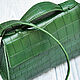 Crossbody bag made of genuine crocodile leather, in green color!. Crossbody bag. SHOES&BAGS. My Livemaster. Фото №5