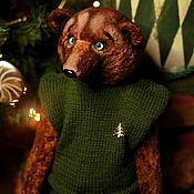 Куклы и игрушки handmade. Livemaster - original item New Year`s bear-Teddy David. Handmade.