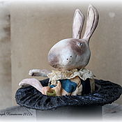 Куклы и игрушки handmade. Livemaster - original item Rabbit in a hat (Went to the collection). Handmade.