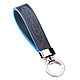 Leather keychain with embossed
