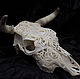 The skull of a bull carved 'warrior of the North'. Interior masks. I.K.. My Livemaster. Фото №4