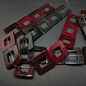 Материалы для творчества handmade. Livemaster - original item Buffalo Horn Frame Beads Black/Red 30mm. Handmade.